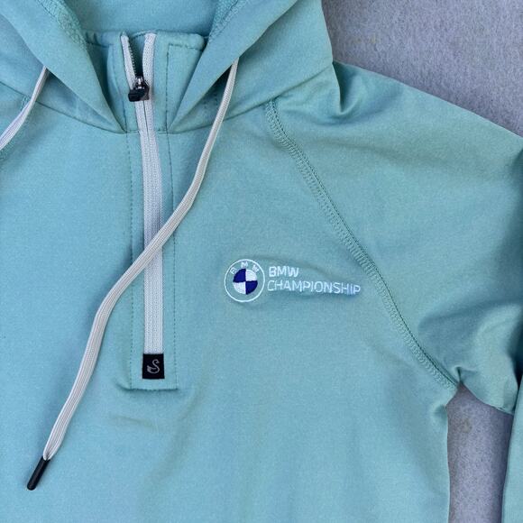 NWT Swannies VanDyke hoodie Junior XS 6/7 Marine heather BMW Championship - Picture 3 of 7